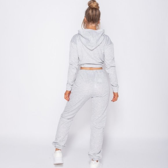 Jenna Heathered Gray Drawstring Joggers - Picture 5 of 8